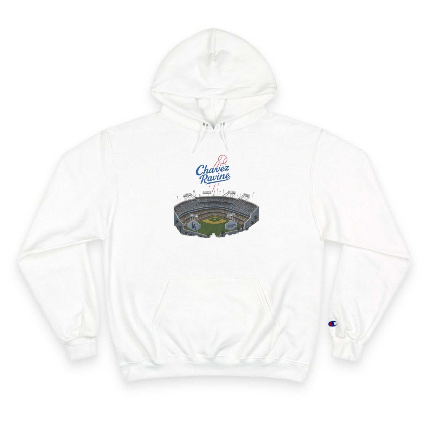 Chavez Ravine Champion Unisex Dodger Hoodie - Comfortable & Stylish for Baseball Fans