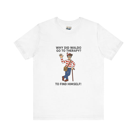 Mental Health "Waldo" Unisex Jersey Tee - Fun & Quirky Design for Everyday Heroes