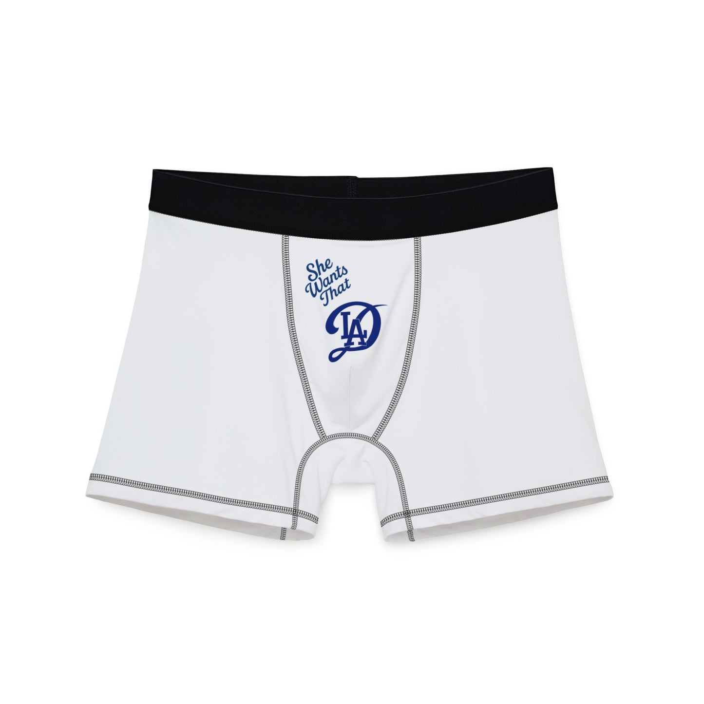 Men's Dodgers Boxers - Fun 'She Wants That D' - Underwear for real Dodger fans!