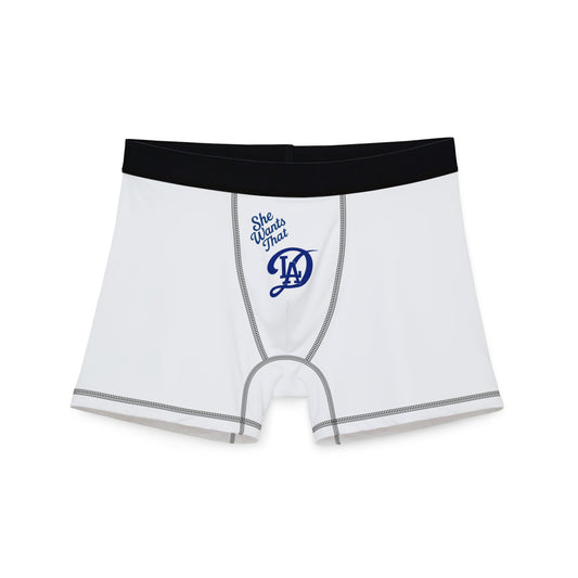 Men's Dodgers Boxers - Fun 'She Wants That D' - Underwear for real Dodger fans!
