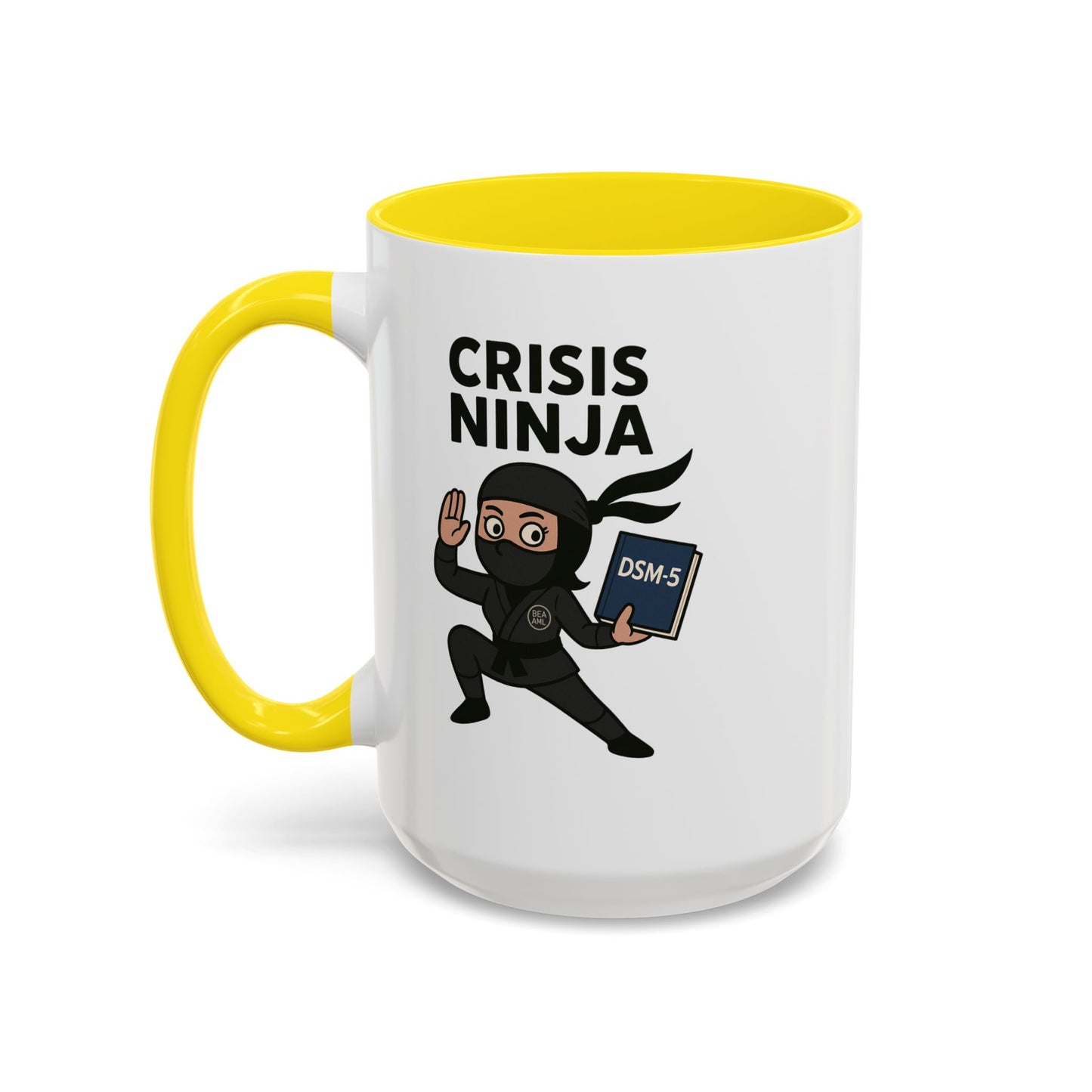 Mental Health "Crisis Ninja" -Accent Mug - 15oz