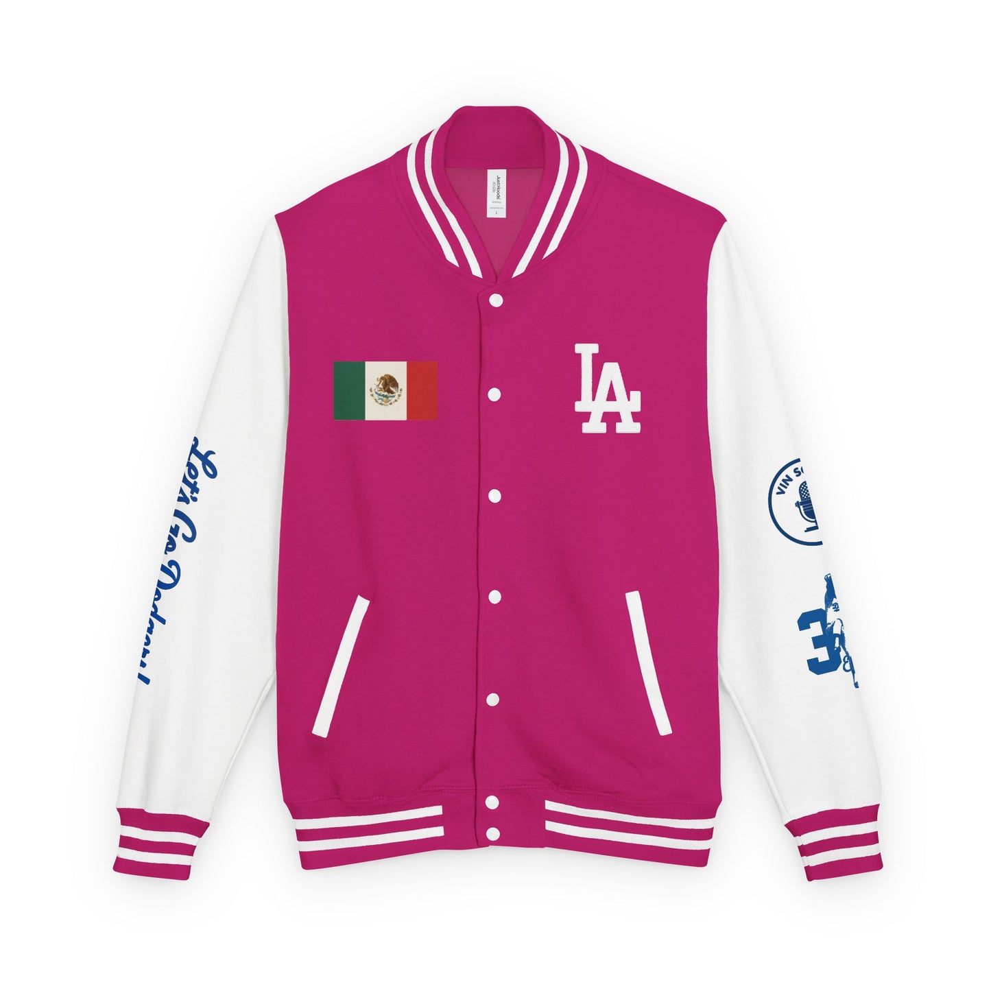 Mexican Flag Los Doyers Unisex Heavyweight - Letterman Jacket - Men & Women