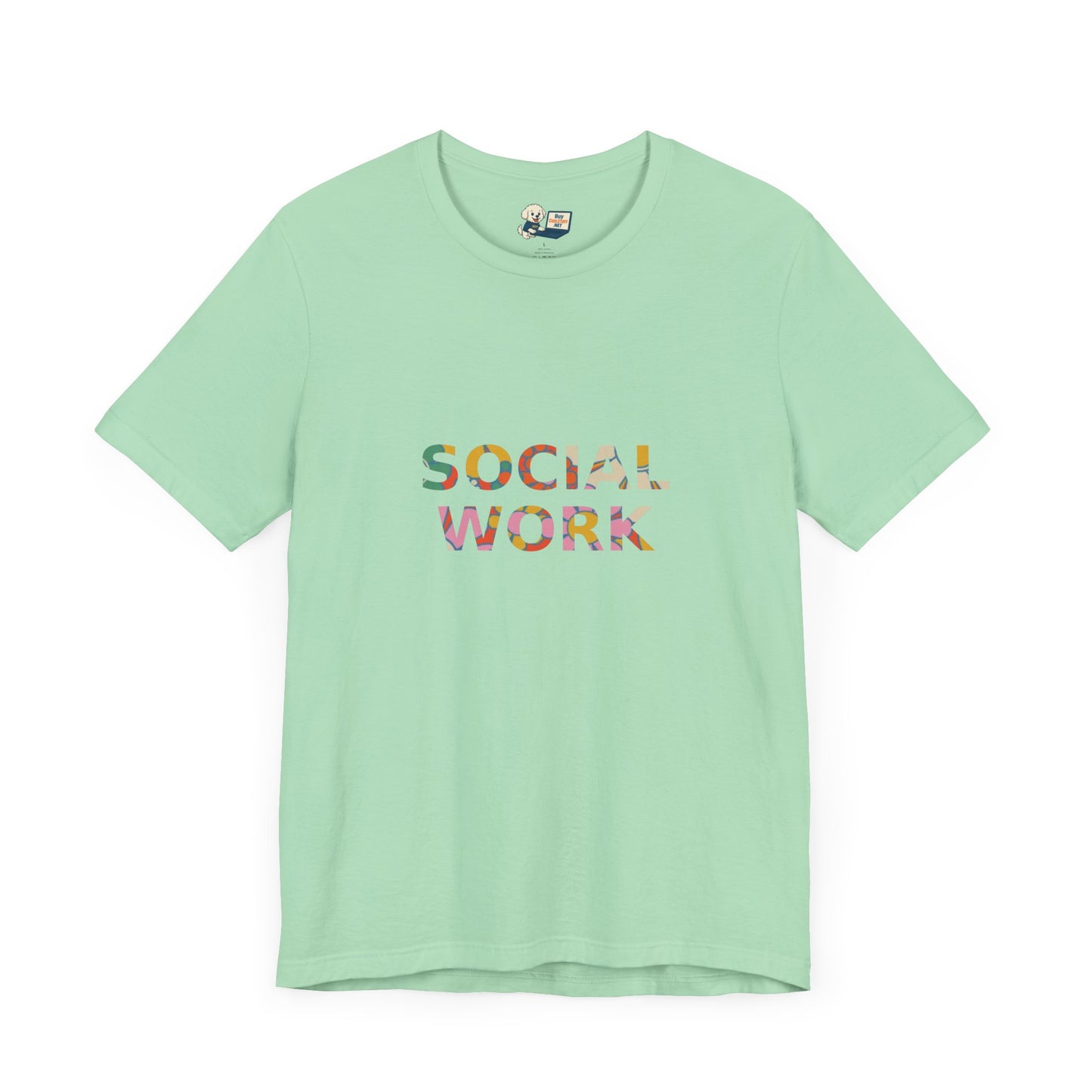 Social Work "Flower Letters" Unisex Jersey Tee - Fun & Quirky Design for Everyday Heroes