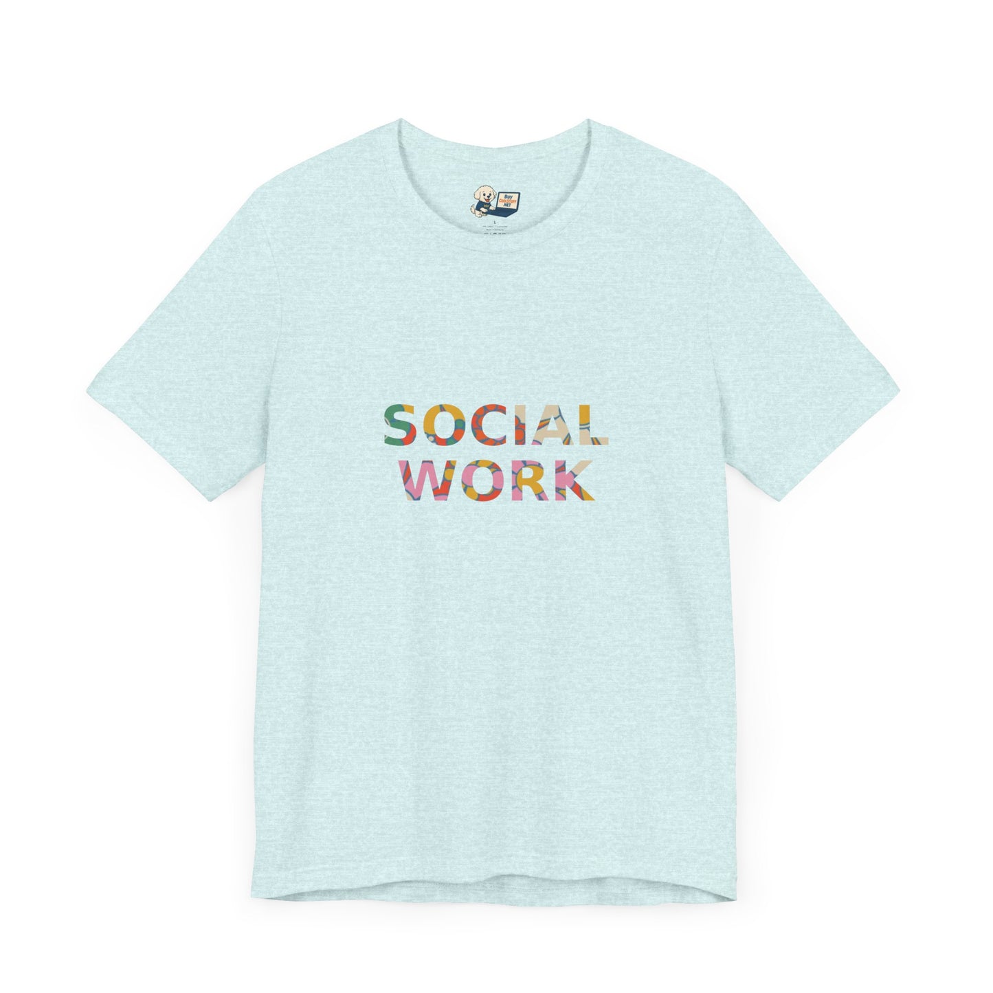 Social Work "Flower Letters" Unisex Jersey Tee - Fun & Quirky Design for Everyday Heroes