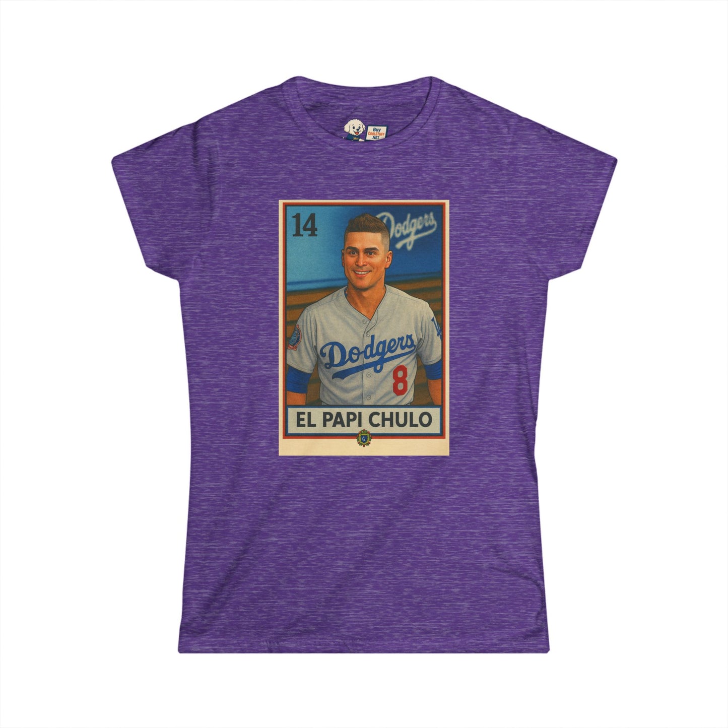 Dodgers - Kike Hernandez (EL PAPI CHULO) Loteria Women's Softstyle Tee, Retro Baseball Shirt, Casual Sportswear