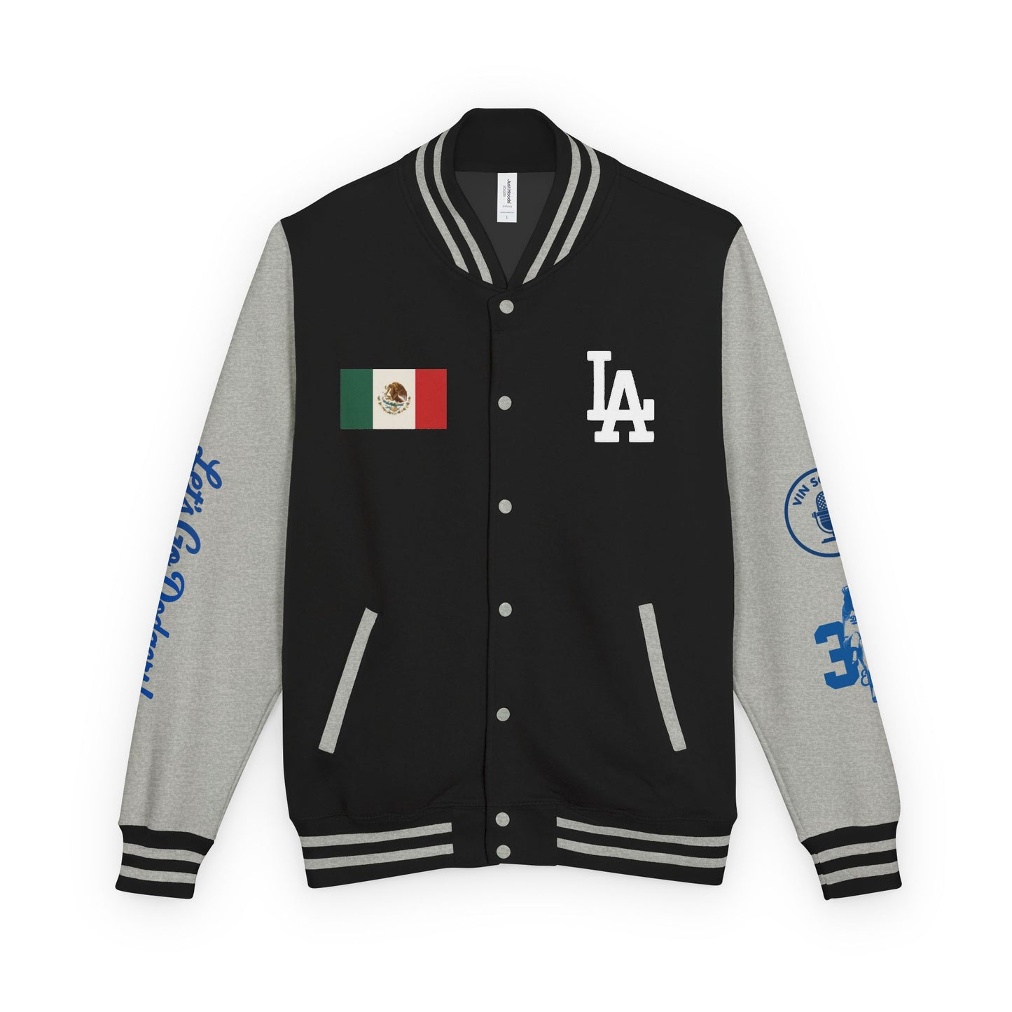 Mexican Flag Los Doyers Unisex Heavyweight - Letterman Jacket - Men & Women