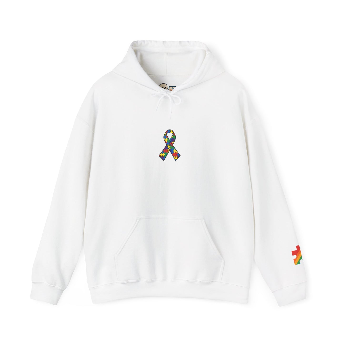 Autism Awareness - Unisex Hooded Sweatshirt - Colorful Ribbon Design