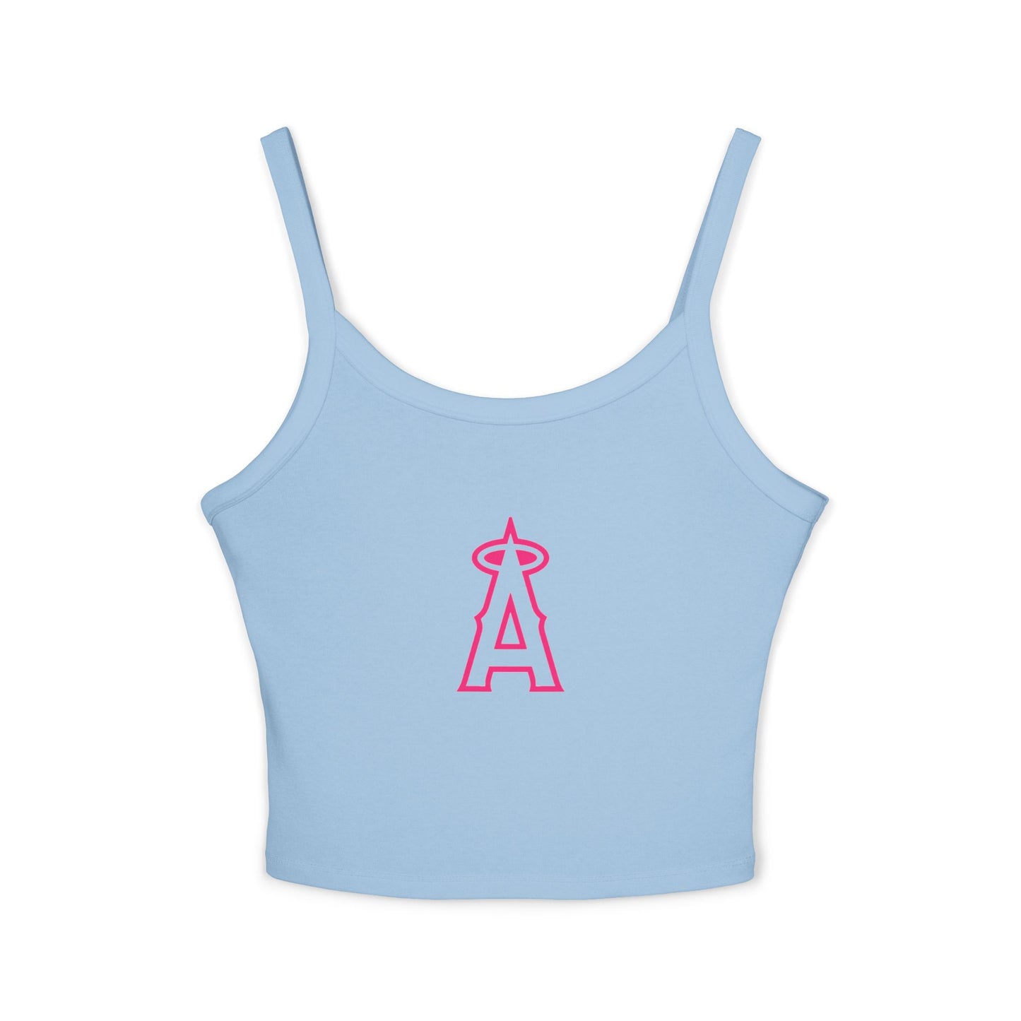 Angels Baseball Spaghetti Strap Tank Top with Pink Logo