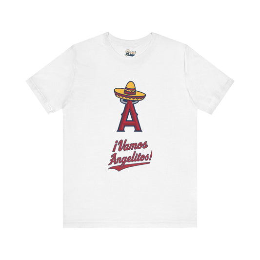 ¡Vamos Angelitos! Unisex Short Sleeve Tee - Fun and Festive Casual Wear - Angels