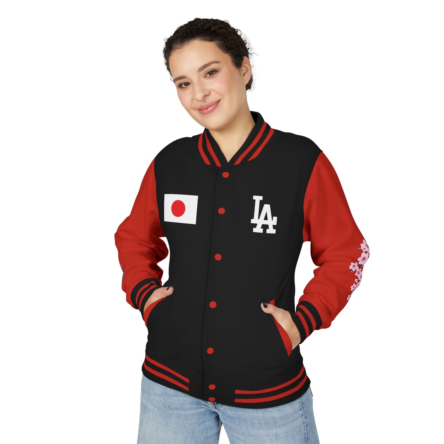 Dodgers Japanese Born Players Tribute Design Unisex Heavyweight Letterman Jacket -Men & Women