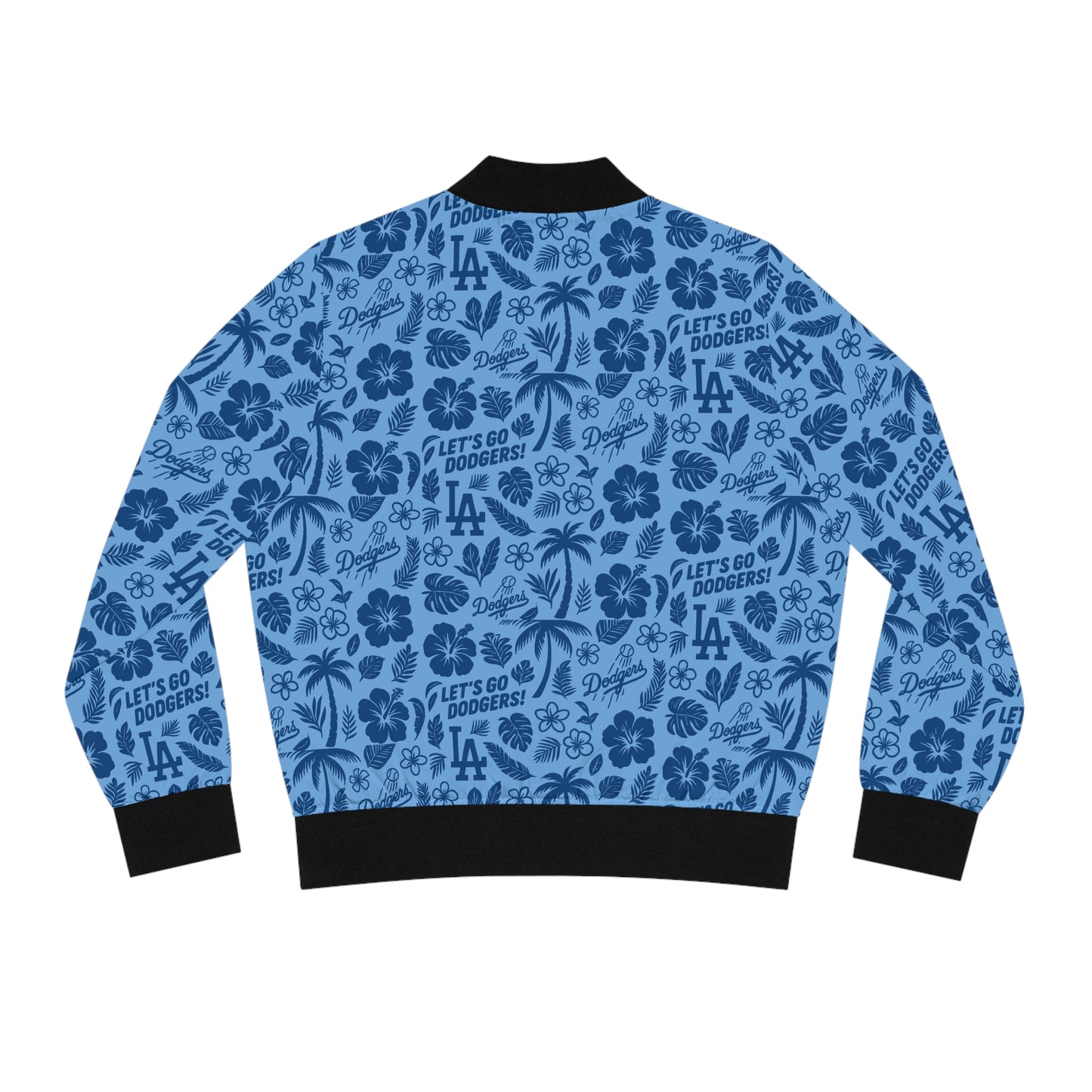 Los Angeles Dodgers - Women's Hawaiian Style Bomber Jacket - Baby Blue