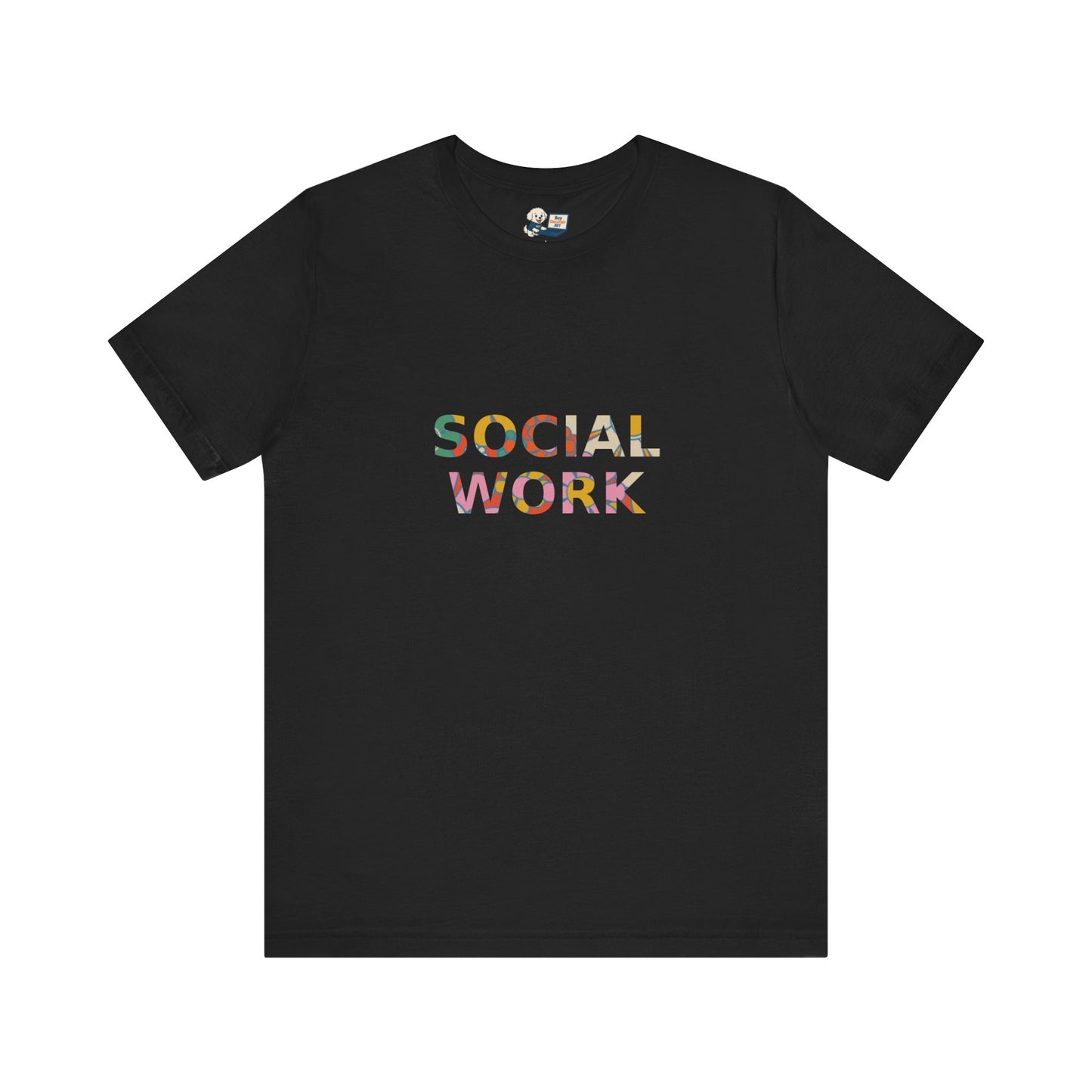 Social Work "Flower Letters" Unisex Jersey Tee - Fun & Quirky Design for Everyday Heroes