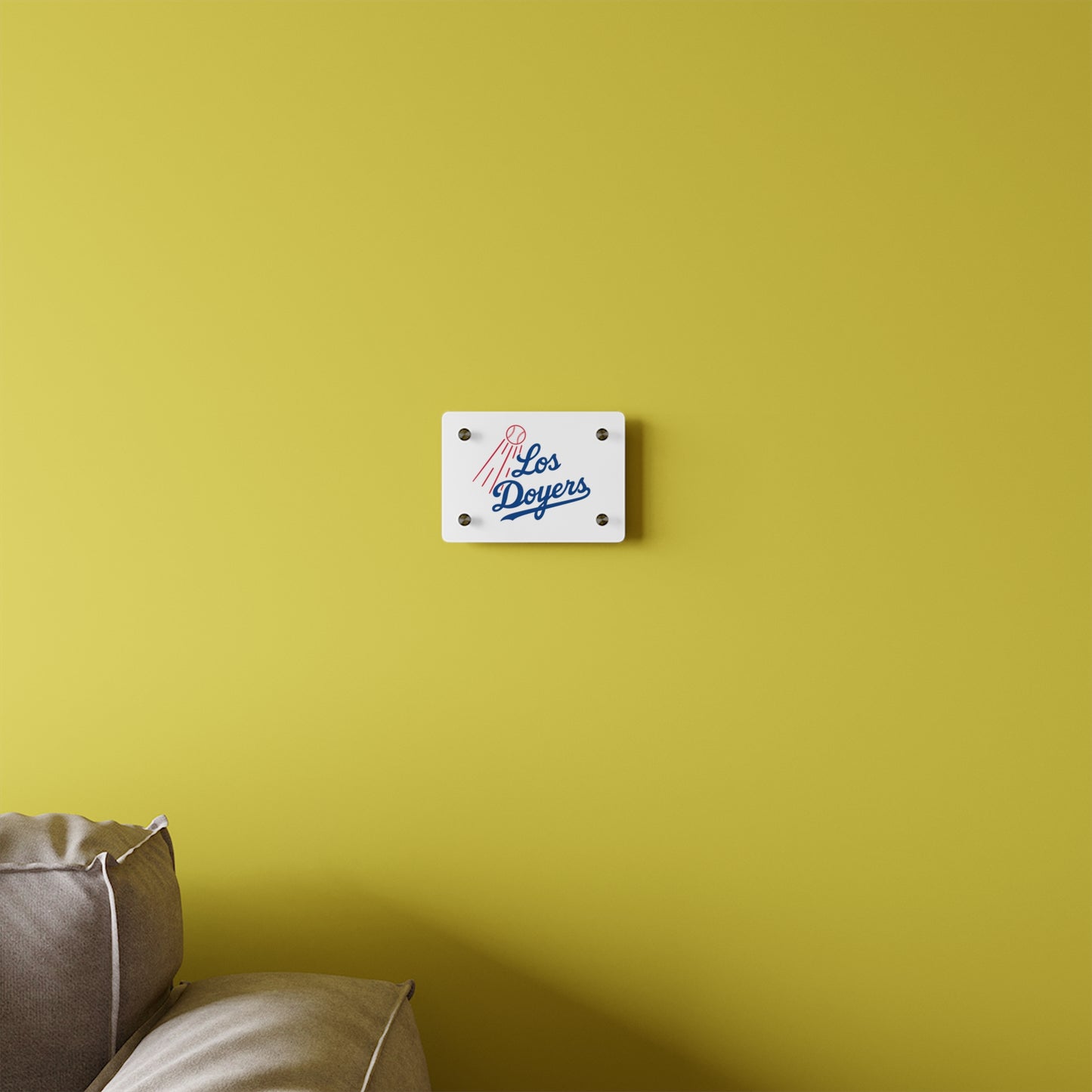 Los Doyers Acrylic Wall Art Panel - Fun Sports Decor for MLB Fans