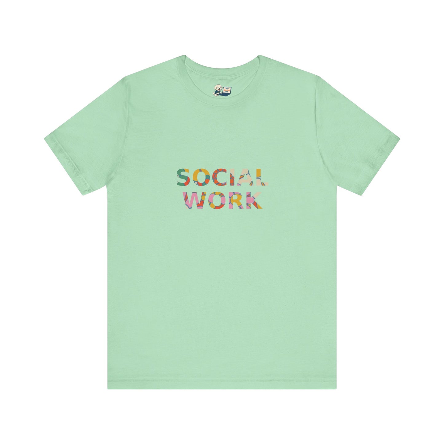 Social Work "Flower Letters" Unisex Jersey Tee - Fun & Quirky Design for Everyday Heroes