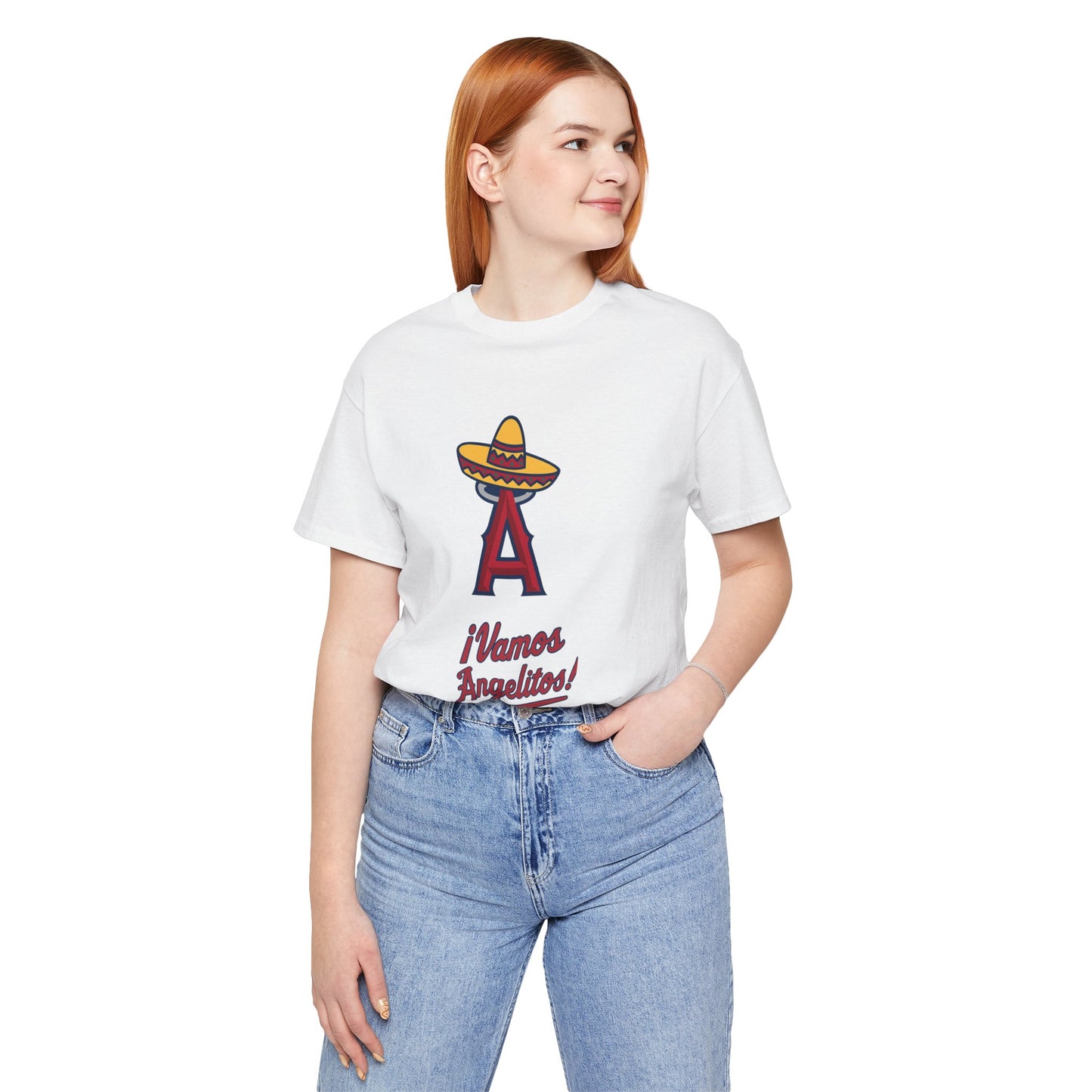 ¡Vamos Angelitos! Unisex Short Sleeve Tee - Fun and Festive Casual Wear - Angels