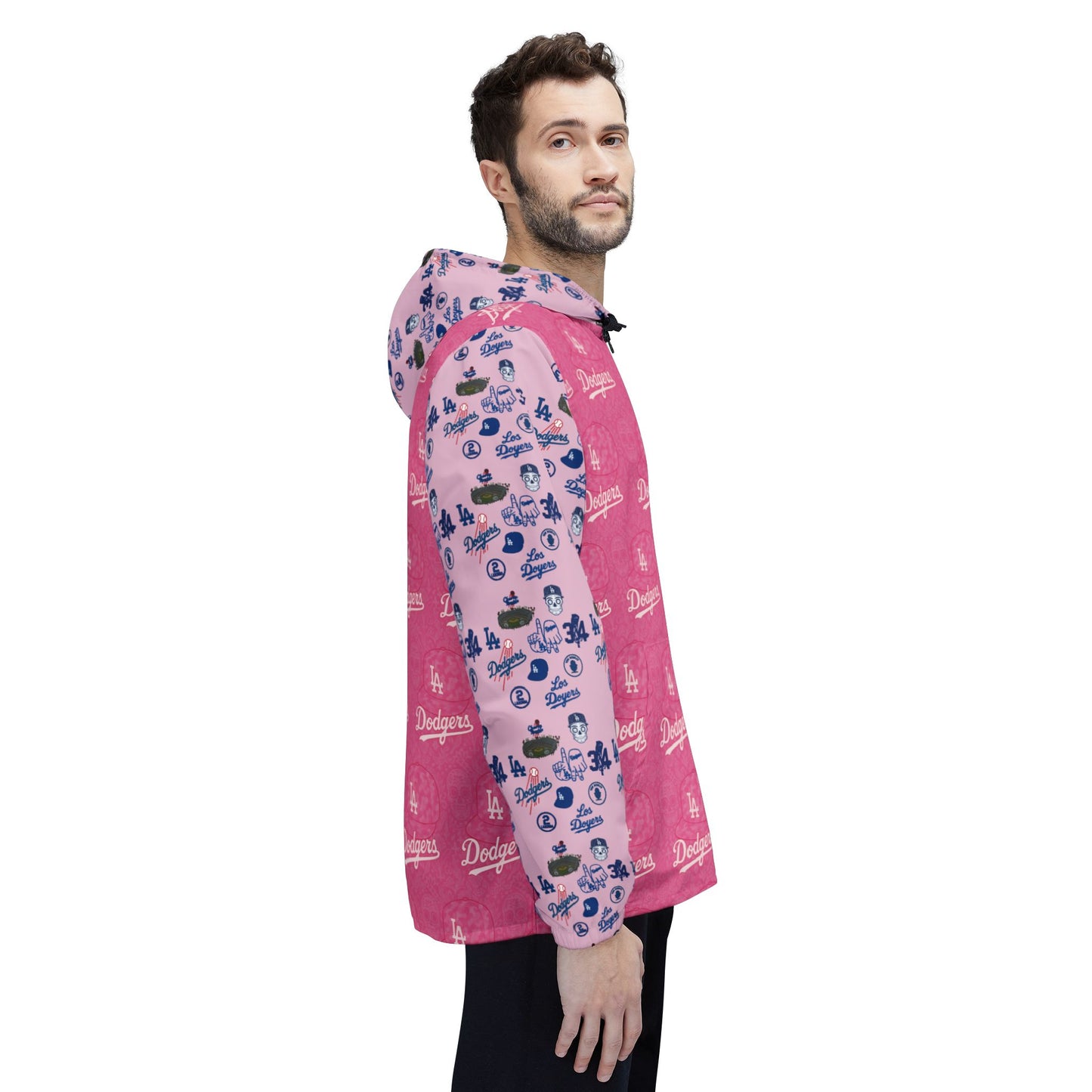 Pink Dodgers Windbreaker Jacket for Game Day