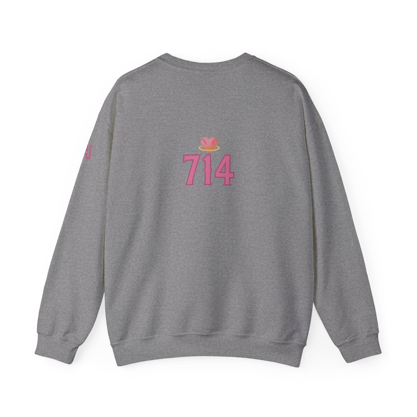 Pink Logo Orange County Angels Unisex Heavy Blend™ Crewneck Sweatshirt - Original Design