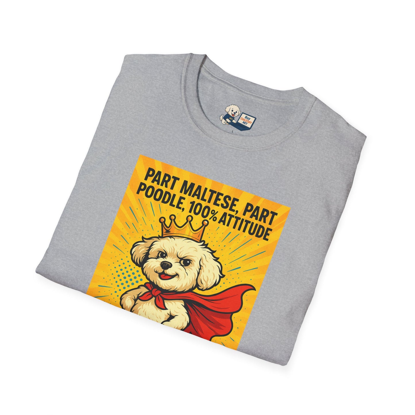 Maltipoo "Superhero" Unisex Softstyle T-Shirt – Perfect Gift for Dog Lovers!