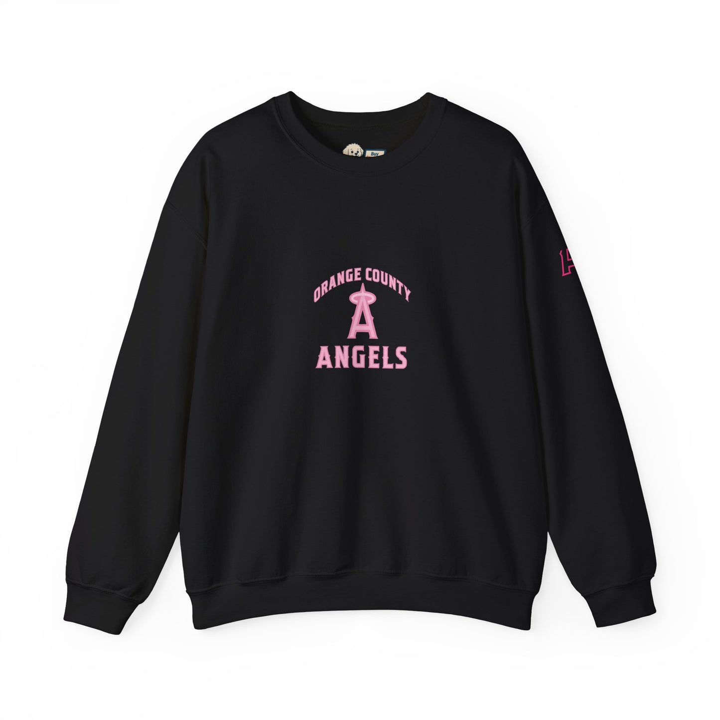 Pink Logo Orange County Angels Unisex Heavy Blend™ Crewneck Sweatshirt - Original Design