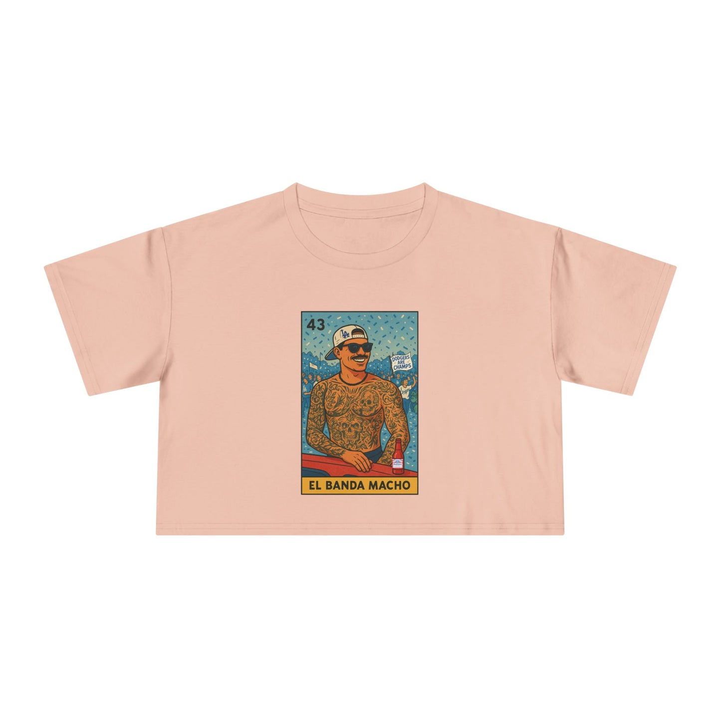 Dodgers-EL BANDA MACHO- Anthony Banda- Women's Crop Tee - El Banda Macho, Cute Summer Top, Casual Wear, Gift for Her, Trendy Fashion