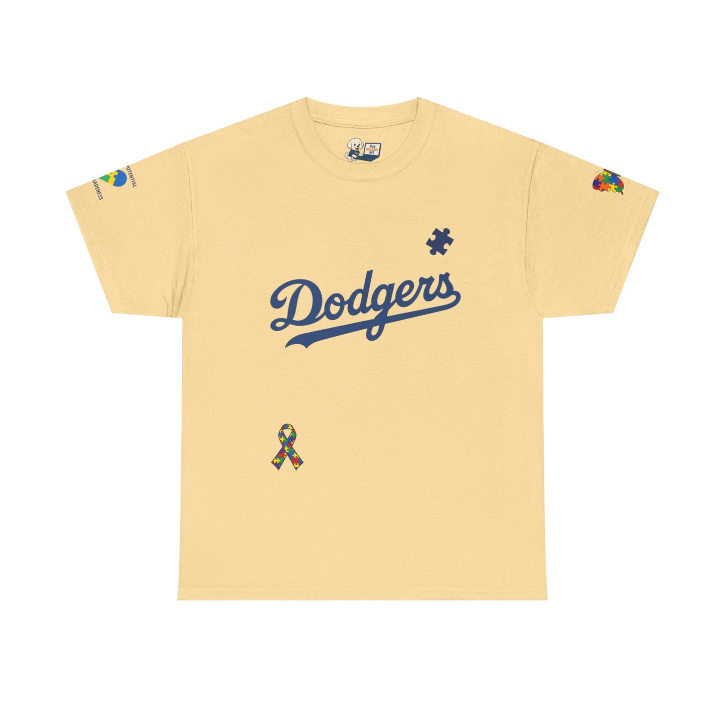 Autism Awareness - Dodgers Tee -Unisex Heavy Cotton Tee - Men & Women