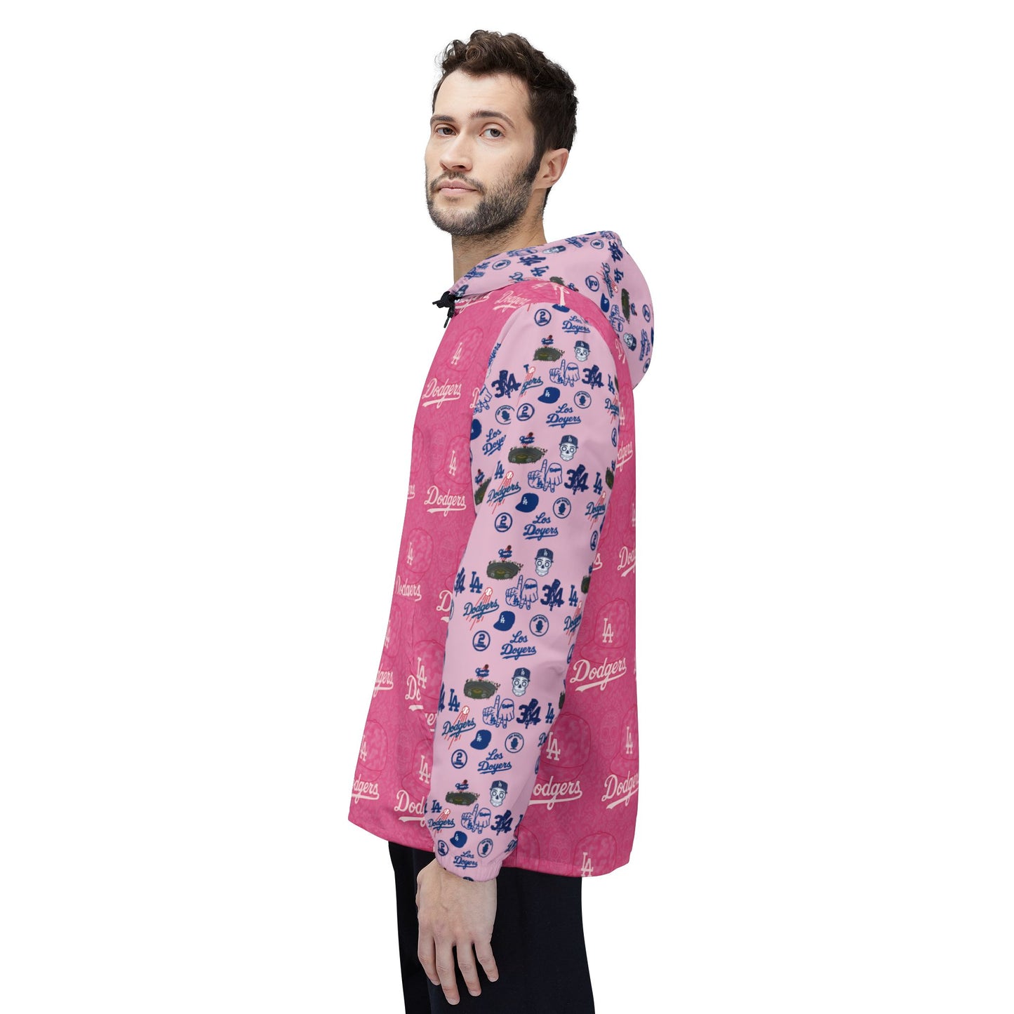 Pink Dodgers Windbreaker Jacket for Game Day