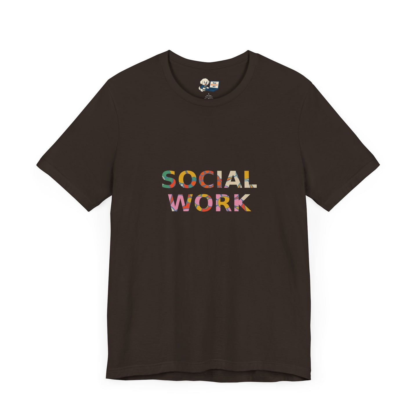 Social Work "Flower Letters" Unisex Jersey Tee - Fun & Quirky Design for Everyday Heroes