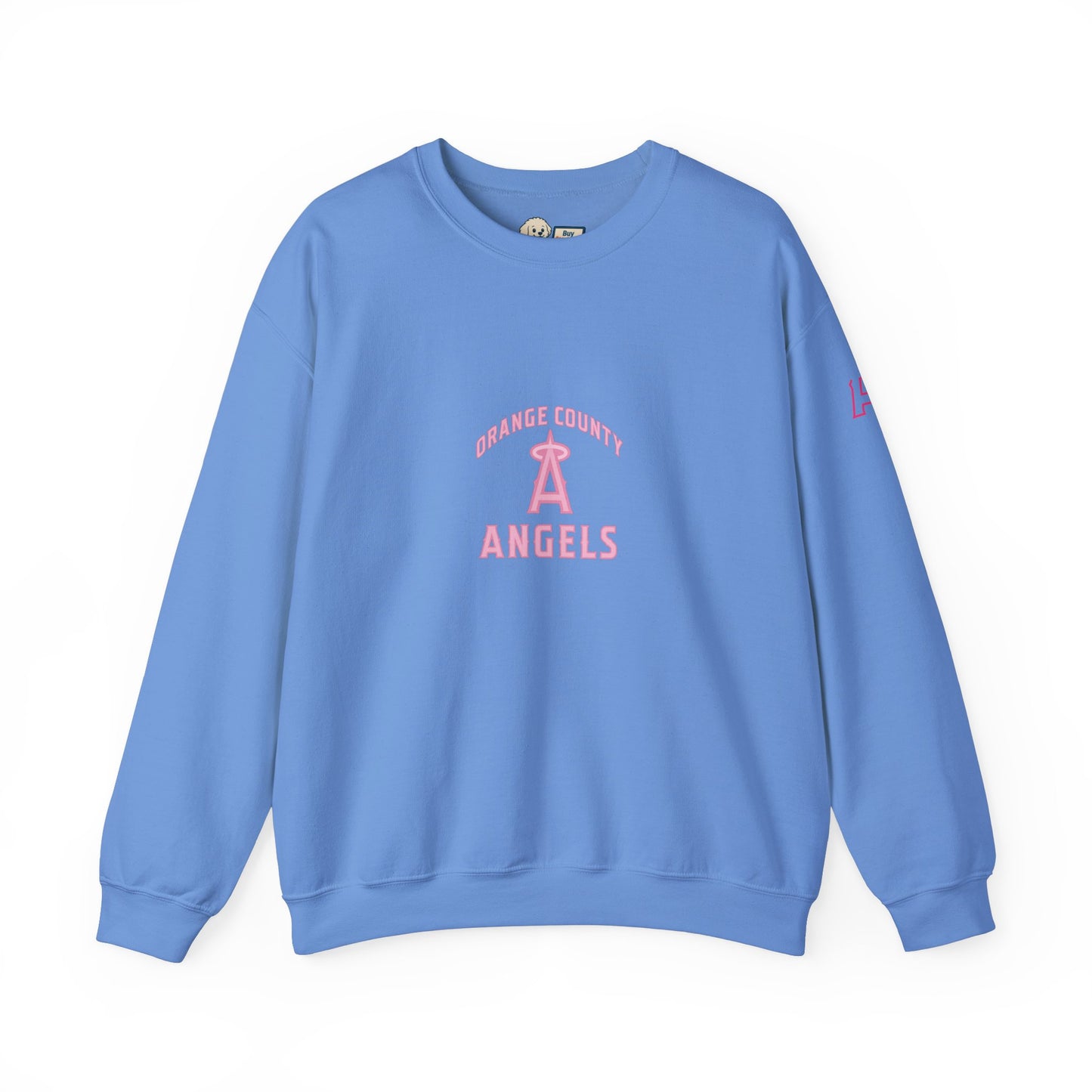 Pink Logo Orange County Angels Unisex Heavy Blend™ Crewneck Sweatshirt - Original Design