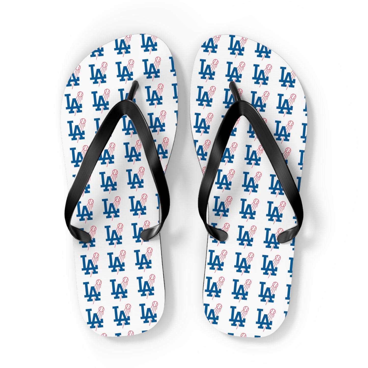Unisex L.A. Logo Dodgers Flip Flops - Summer Beach Sandals for Fans