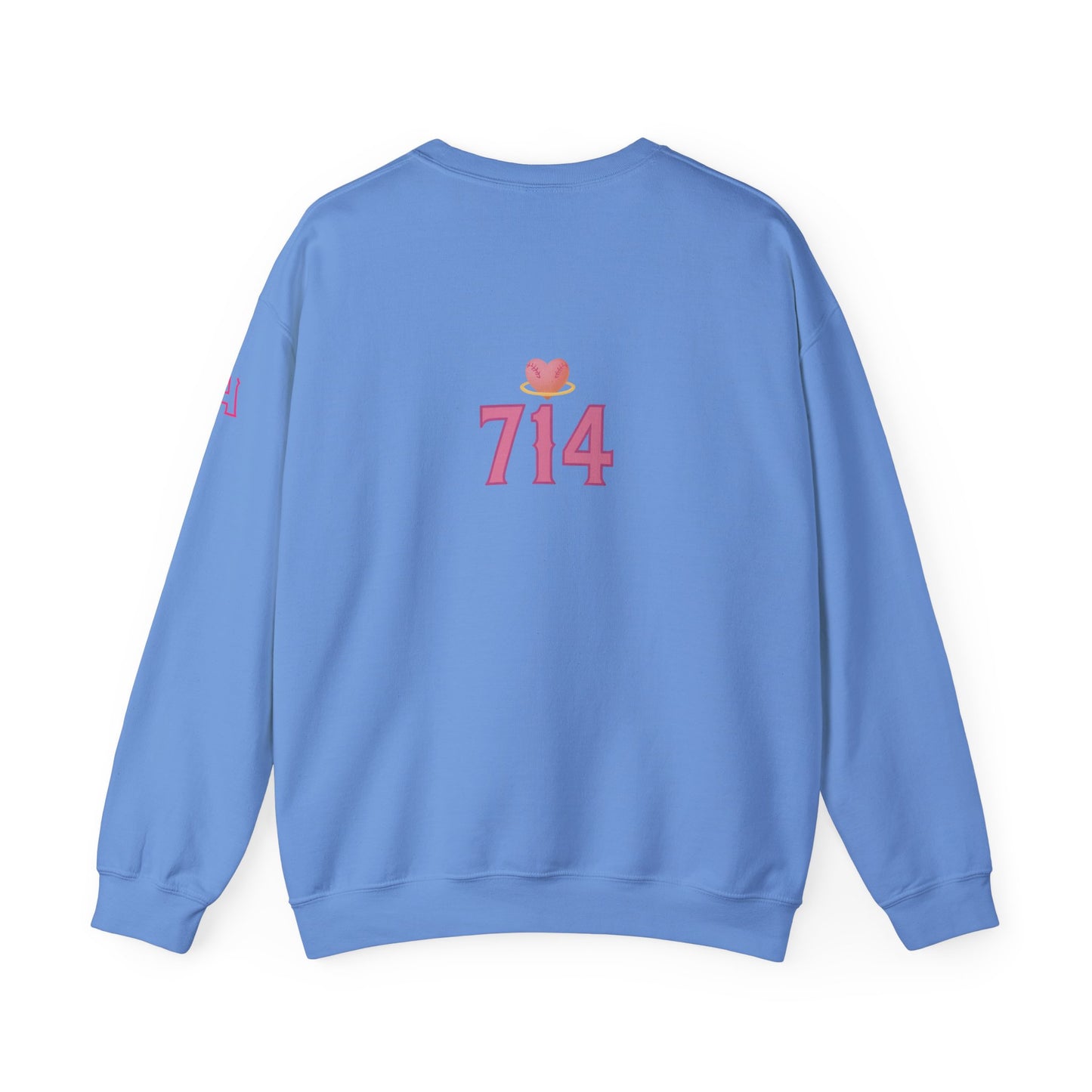 Pink Logo Orange County Angels Unisex Heavy Blend™ Crewneck Sweatshirt - Original Design