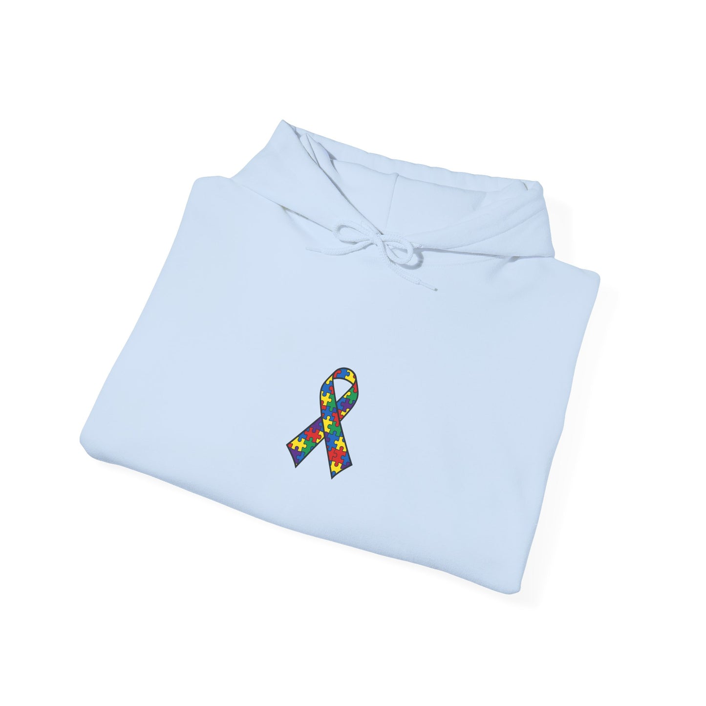 Autism Awareness - Unisex Hooded Sweatshirt - Colorful Ribbon Design