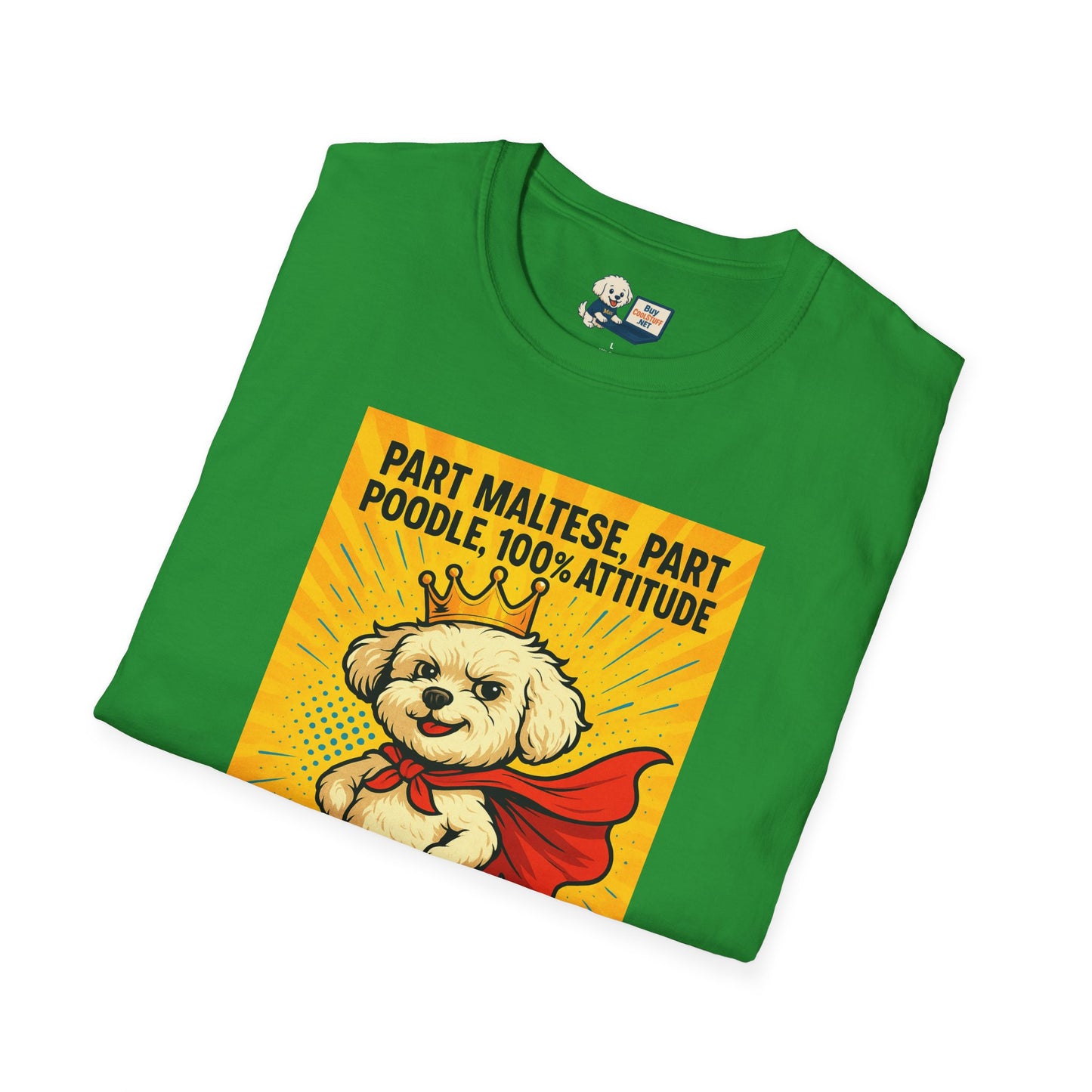 Maltipoo "Superhero" Unisex Softstyle T-Shirt – Perfect Gift for Dog Lovers!