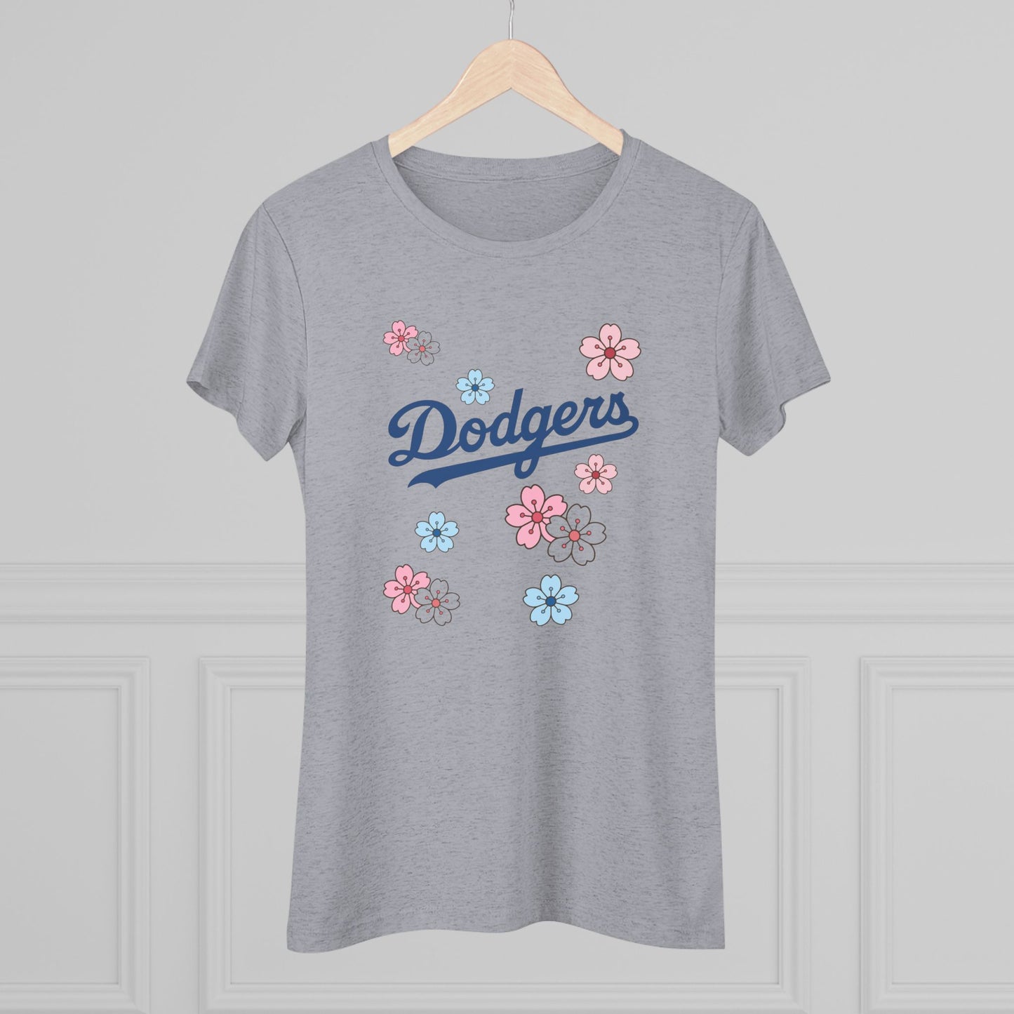 Stylish Women's Dodgers Cherry Blossom Tee - Look Cute and Bring the Flower Power!