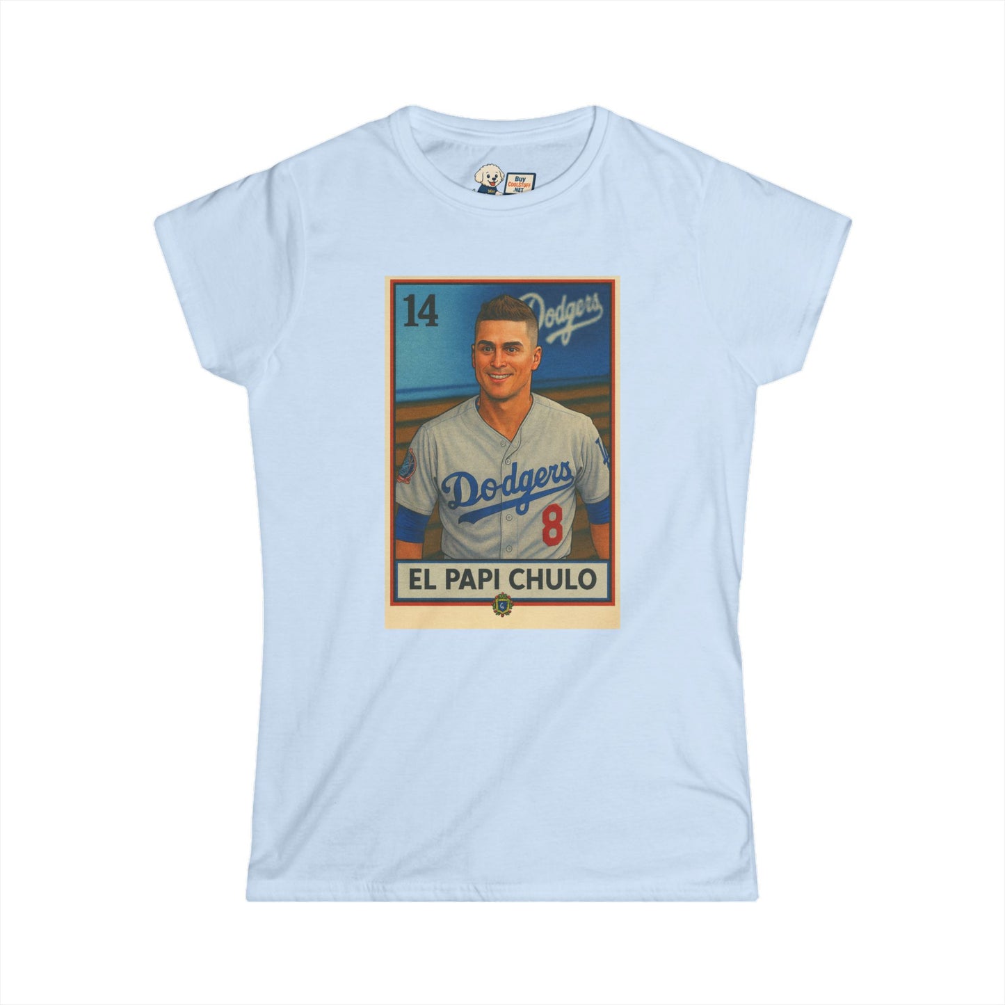 Dodgers - Kike Hernandez (EL PAPI CHULO) Loteria Women's Softstyle Tee, Retro Baseball Shirt, Casual Sportswear