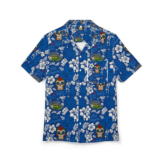 Los Doyers - Hawaiian Button-Down Shirt for Summer Celebrations -Men's