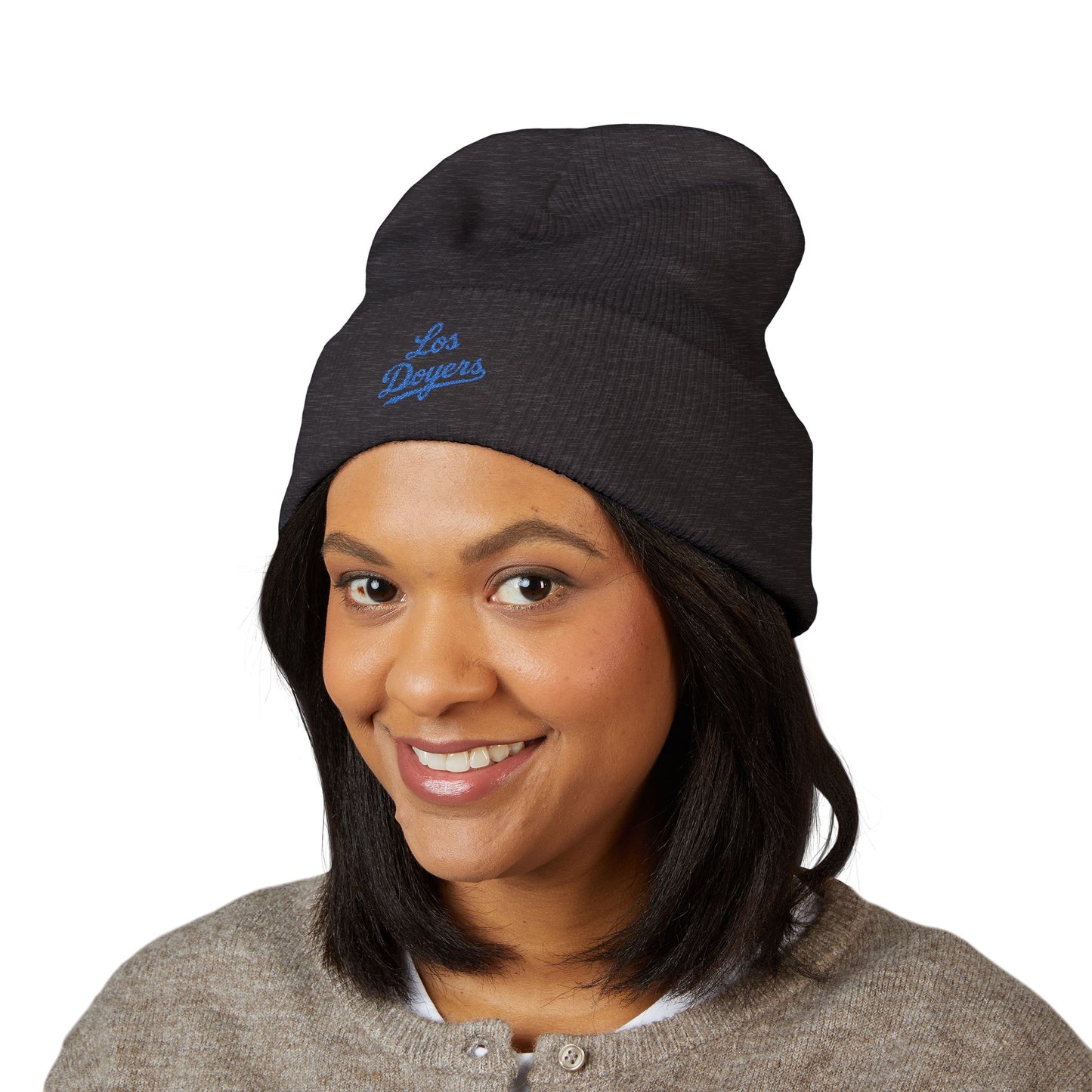 Classic Cuffed Beanie with Los Doyers Embroidery - Cozy Winter Accessory for Fans