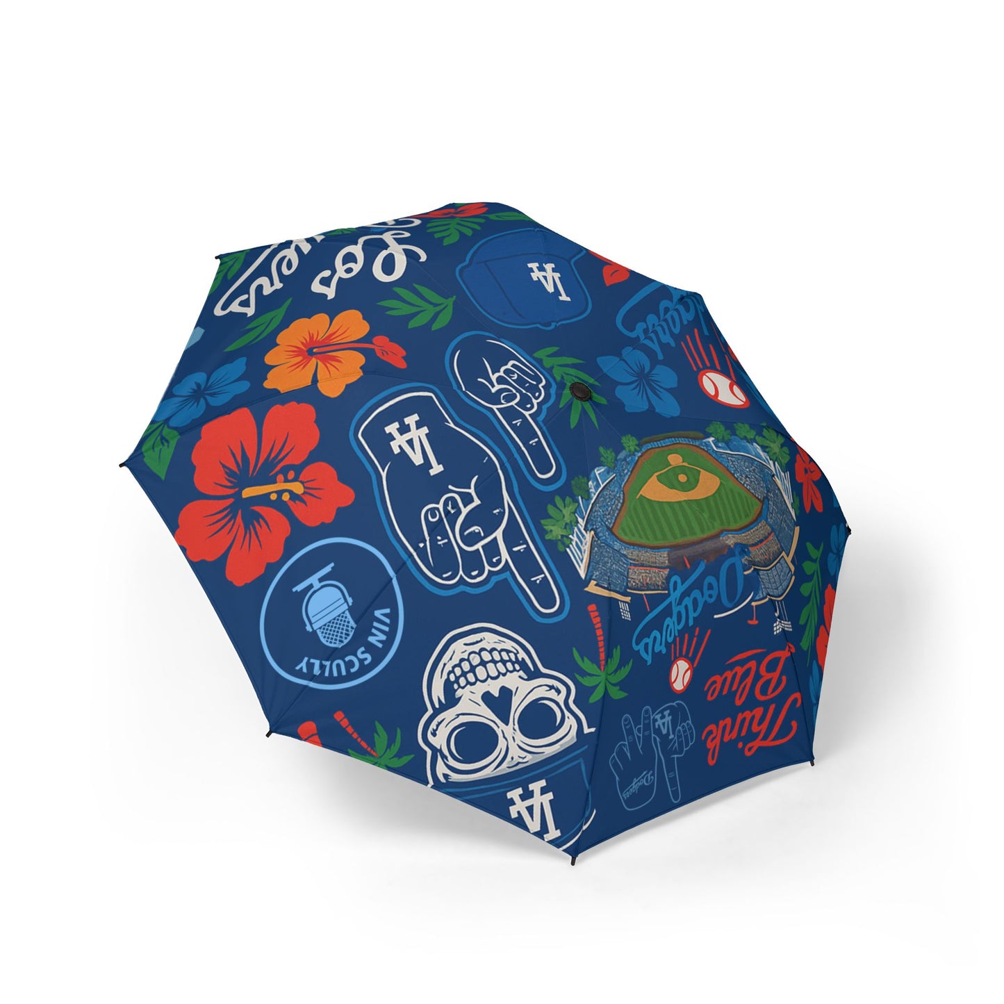 Dodgers Tropical Graphics Folding Umbrella - Fun and Functional Rain Gear