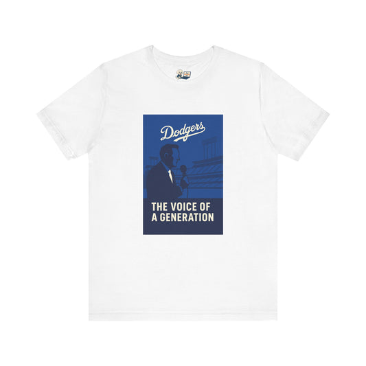 Dodgers Vin Scully "The Voice Of A Generation"  Tee - Unisex Jersey Short Sleeve