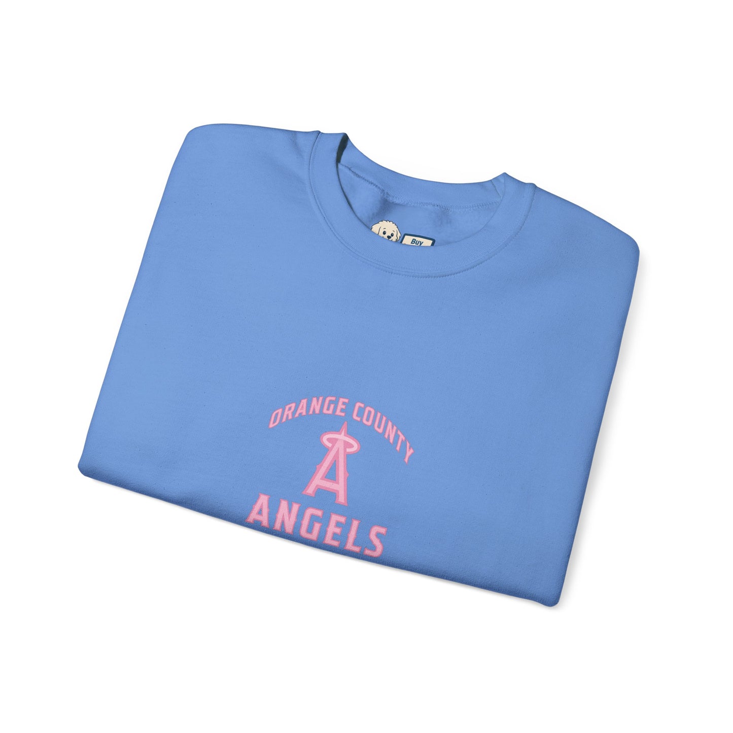 Pink Logo Orange County Angels Unisex Heavy Blend™ Crewneck Sweatshirt - Original Design