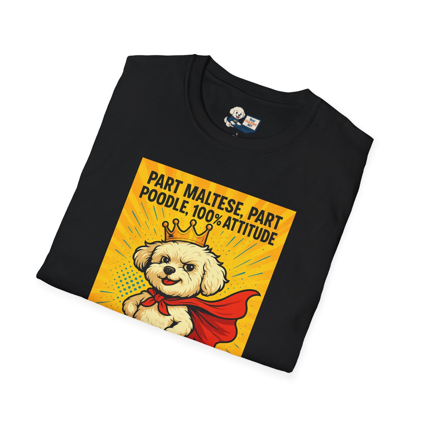 Maltipoo "Superhero" Unisex Softstyle T-Shirt – Perfect Gift for Dog Lovers!