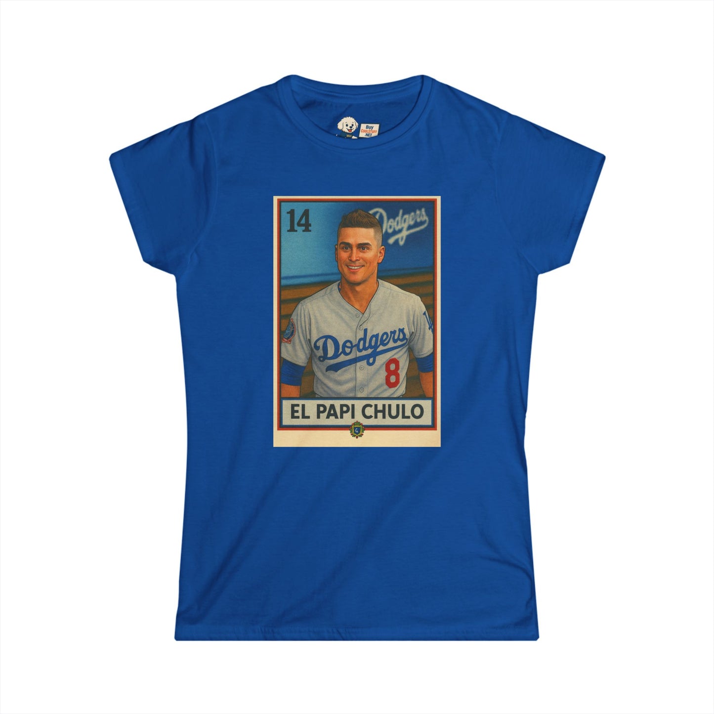 Dodgers - Kike Hernandez (EL PAPI CHULO) Loteria Women's Softstyle Tee, Retro Baseball Shirt, Casual Sportswear