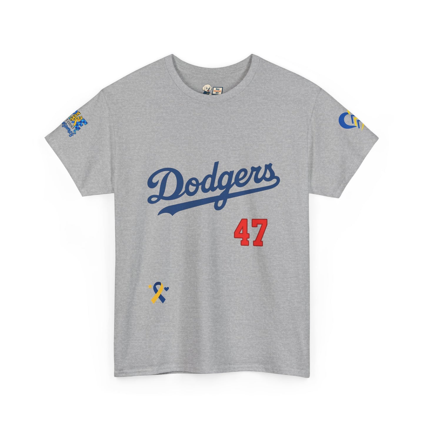 Down Syndrome Awareness - Dodgers Tee -Unisex Heavy Cotton Tee - Men & Women