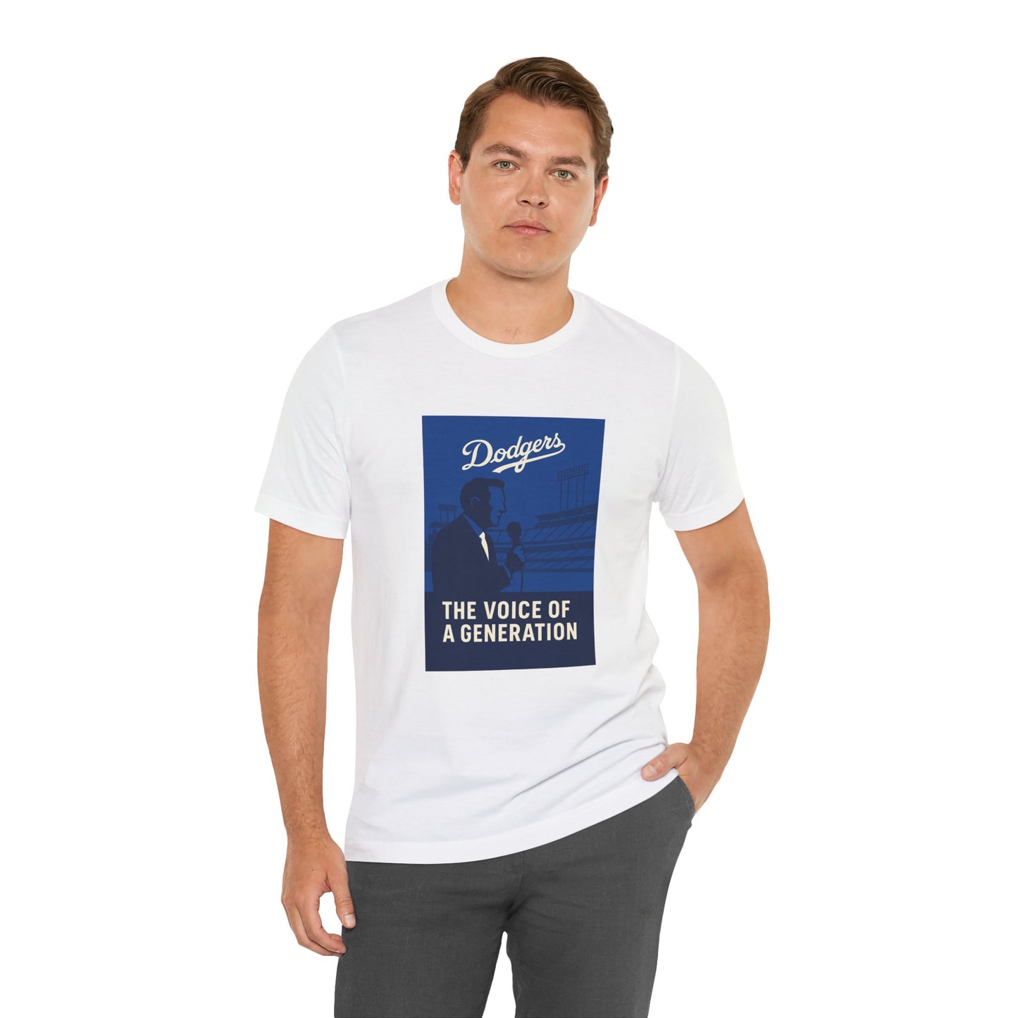 Dodgers Vin Scully "The Voice Of A Generation"  Tee - Unisex Jersey Short Sleeve