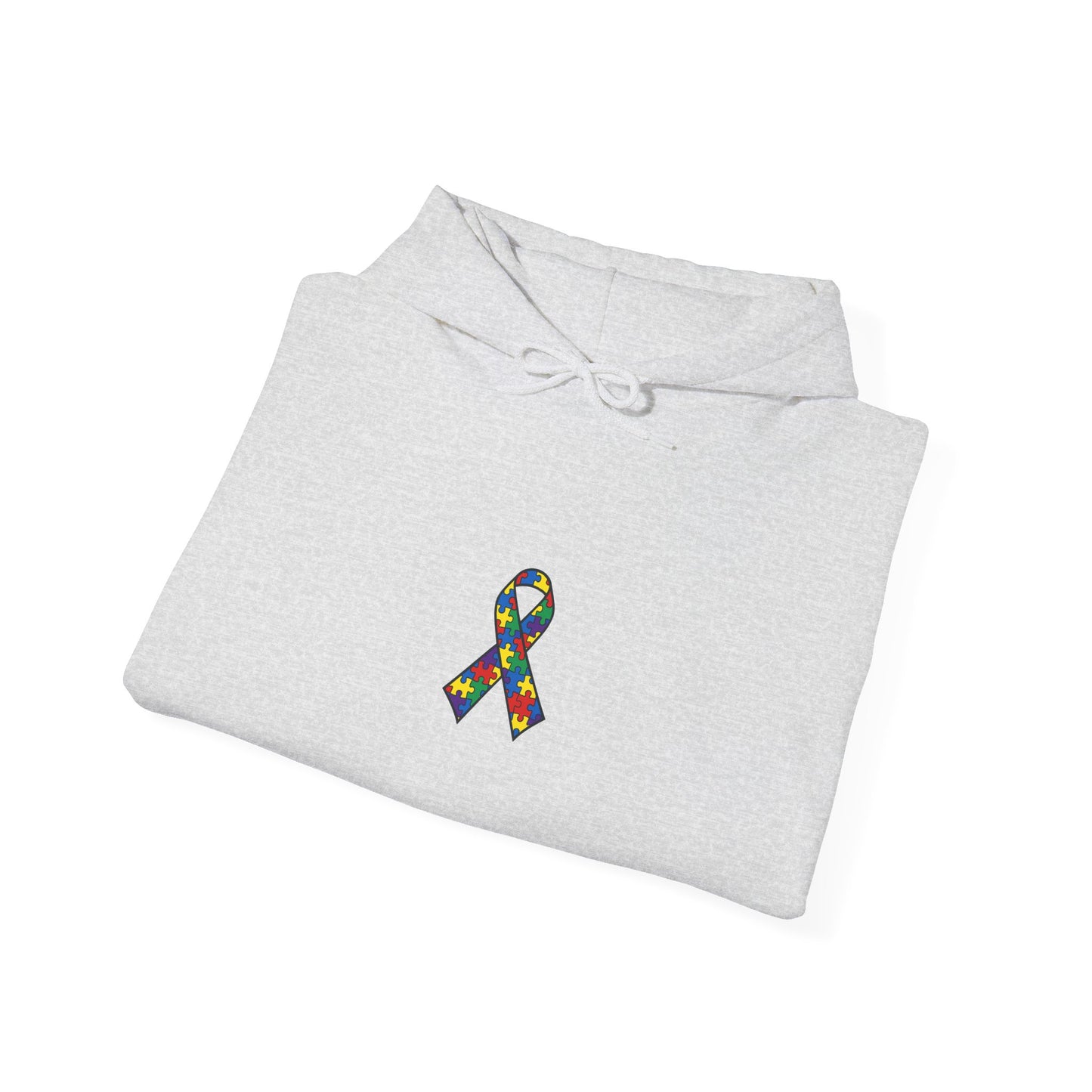 Autism Awareness - Unisex Hooded Sweatshirt - Colorful Ribbon Design