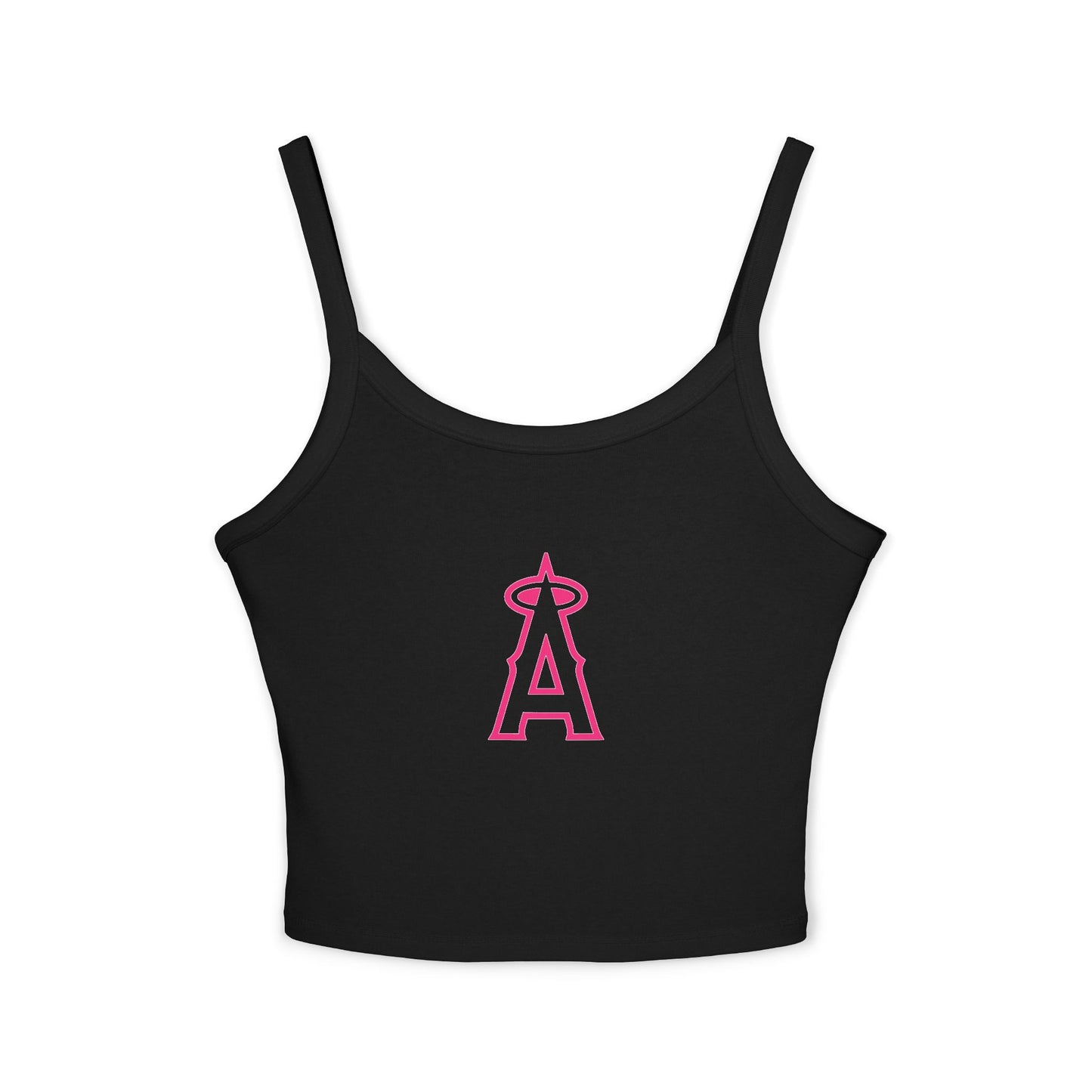 Angels Baseball Spaghetti Strap Tank Top with Pink Logo