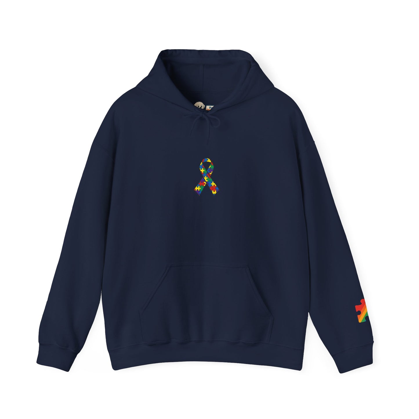 Autism Awareness - Unisex Hooded Sweatshirt - Colorful Ribbon Design