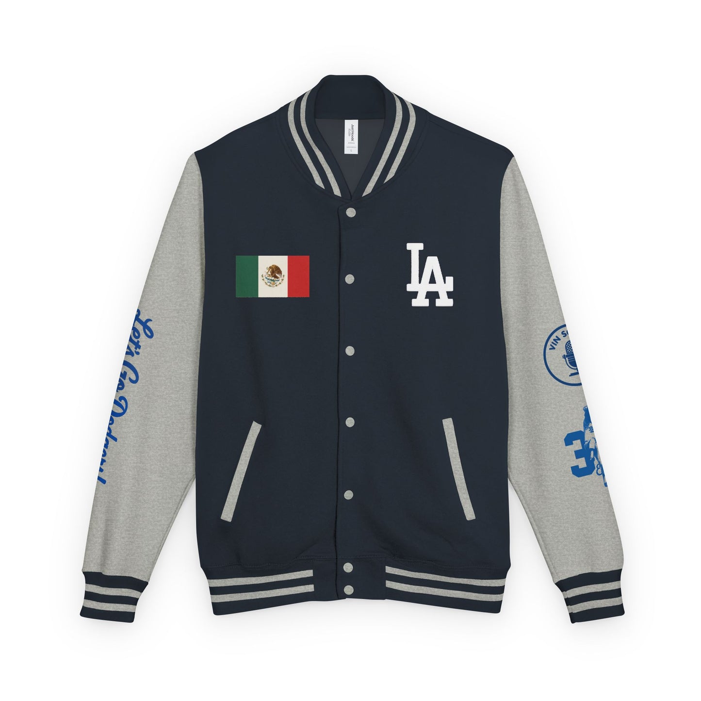 Mexican Flag Los Doyers Unisex Heavyweight - Letterman Jacket - Men & Women