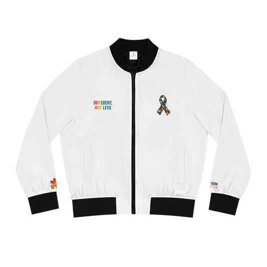 Autism Awareness - Women's Bomber Jacket with Colorful Awareness Ribbon - Fashionable & Empowering Outerwear