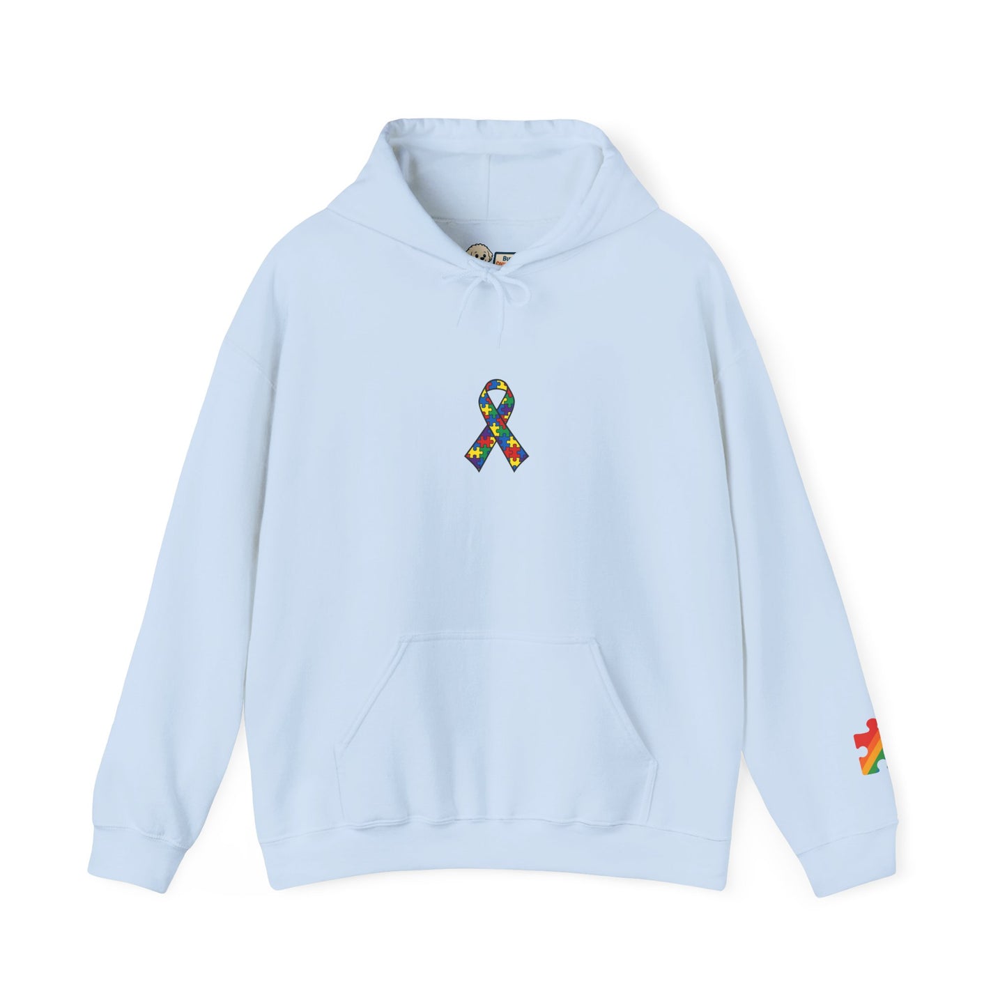Autism Awareness - Unisex Hooded Sweatshirt - Colorful Ribbon Design