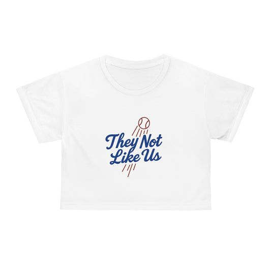 Dodgers "They Not Like Us-Baddie" Crop Tee - Trendy Casual Wear for Street Style Lovers